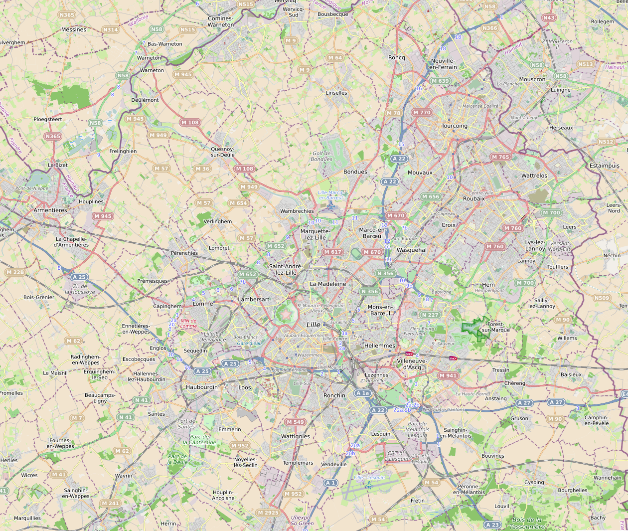 carte du nord interactive